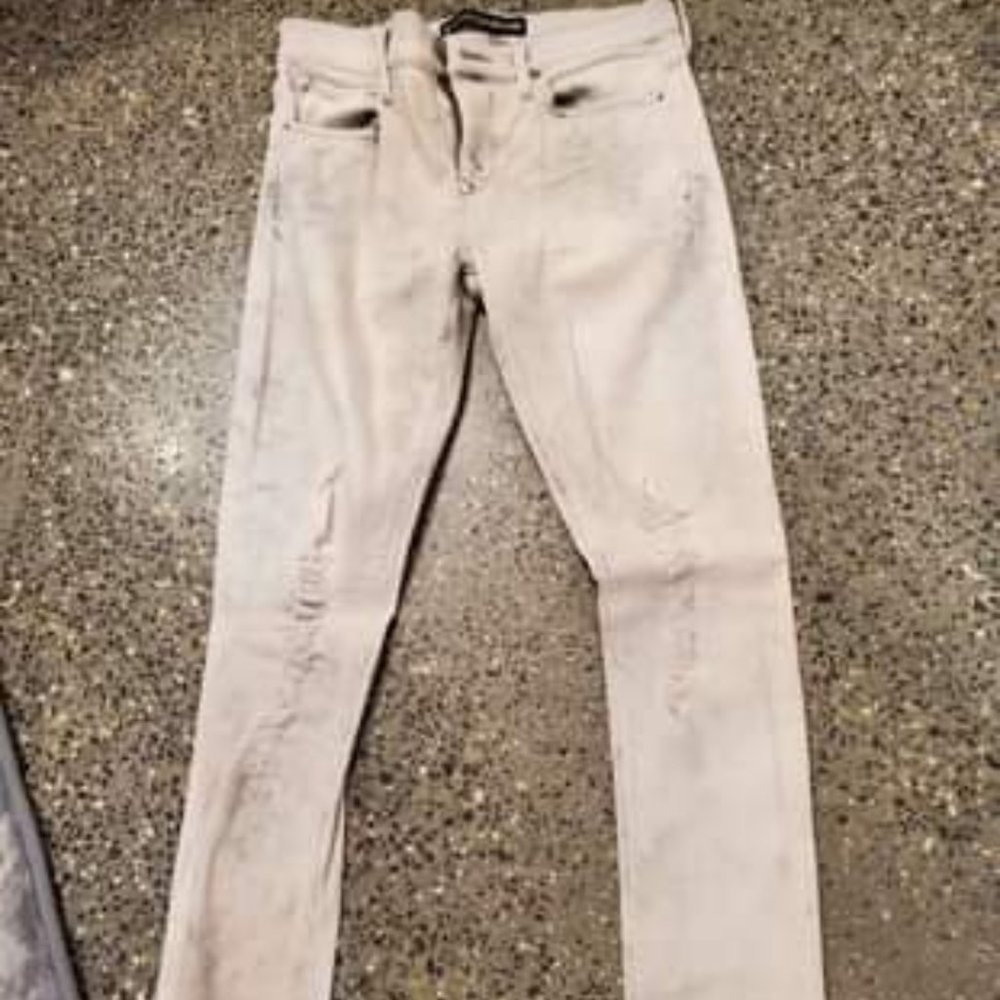Express distressed light jeans 6r (Legging Mid Rise)